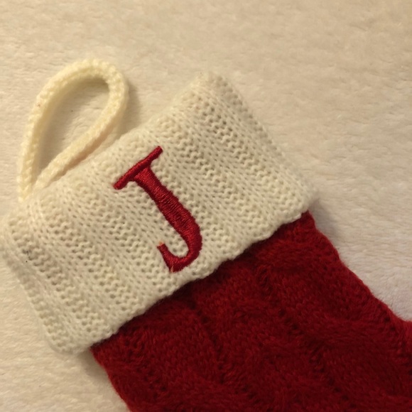 j initial mini christmas stocking nwot - Picture 4 of 5